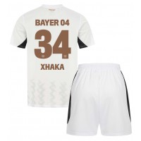 Bayer Leverkusen Granit Xhaka #34 Replika babykläder Bortaställ Barn 2024-25 Kortärmad (+ korta byxor)